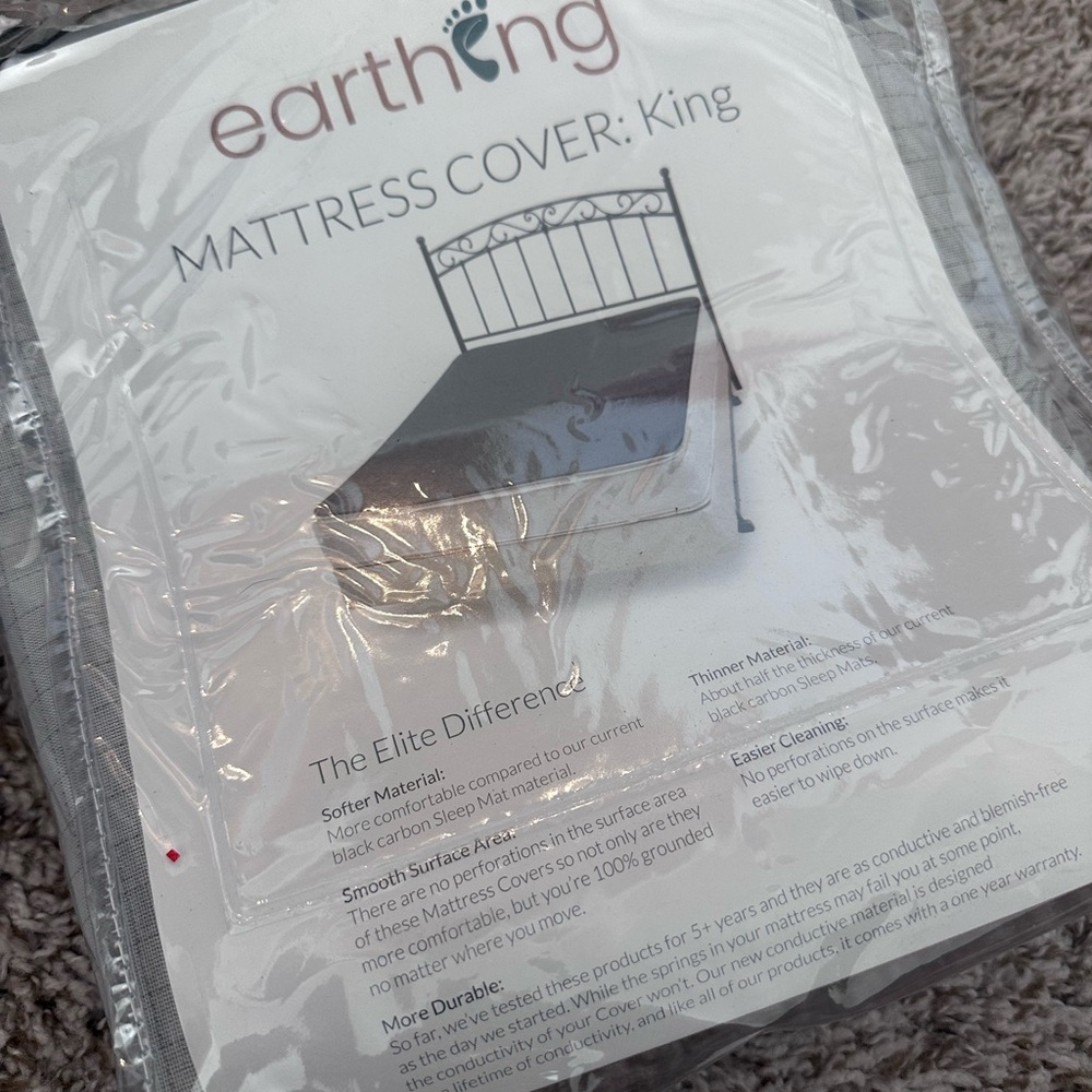 “Earthing” Grounding Mattress Cover - King